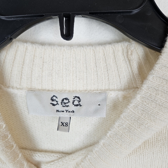 SEA NEW YORK Novia Princess Wool Sweater Size XS Cream - Picture 7 of 10